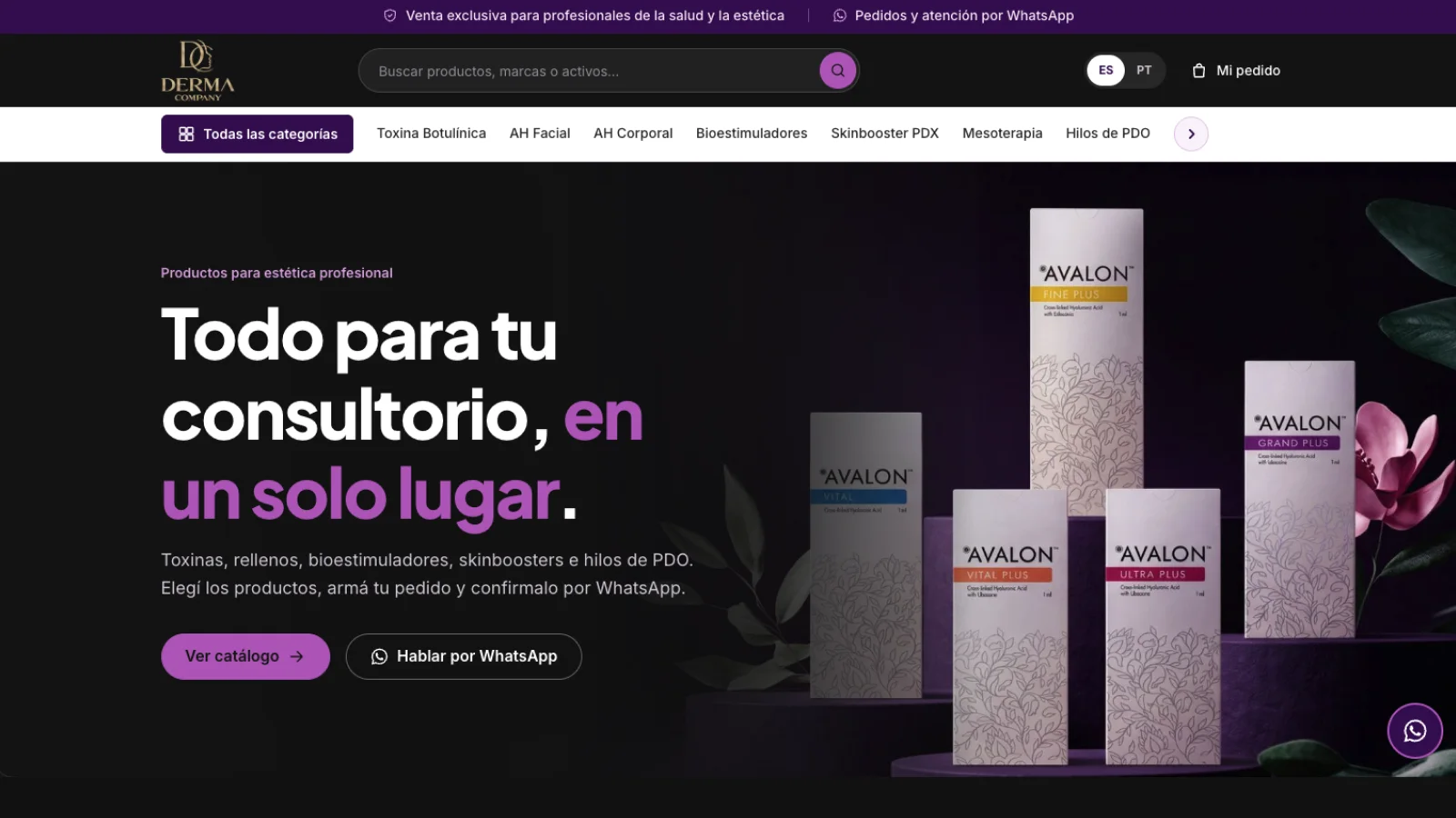 Loja virtual Derma Company